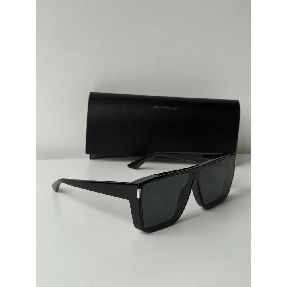NEW Saint Laurent SL756 Black Flat Top Sunglasses $565